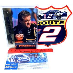 Rusty Wallace Driver Card Lot Oversize Card 8x10, Wall Plaque, Career Sheet 1994